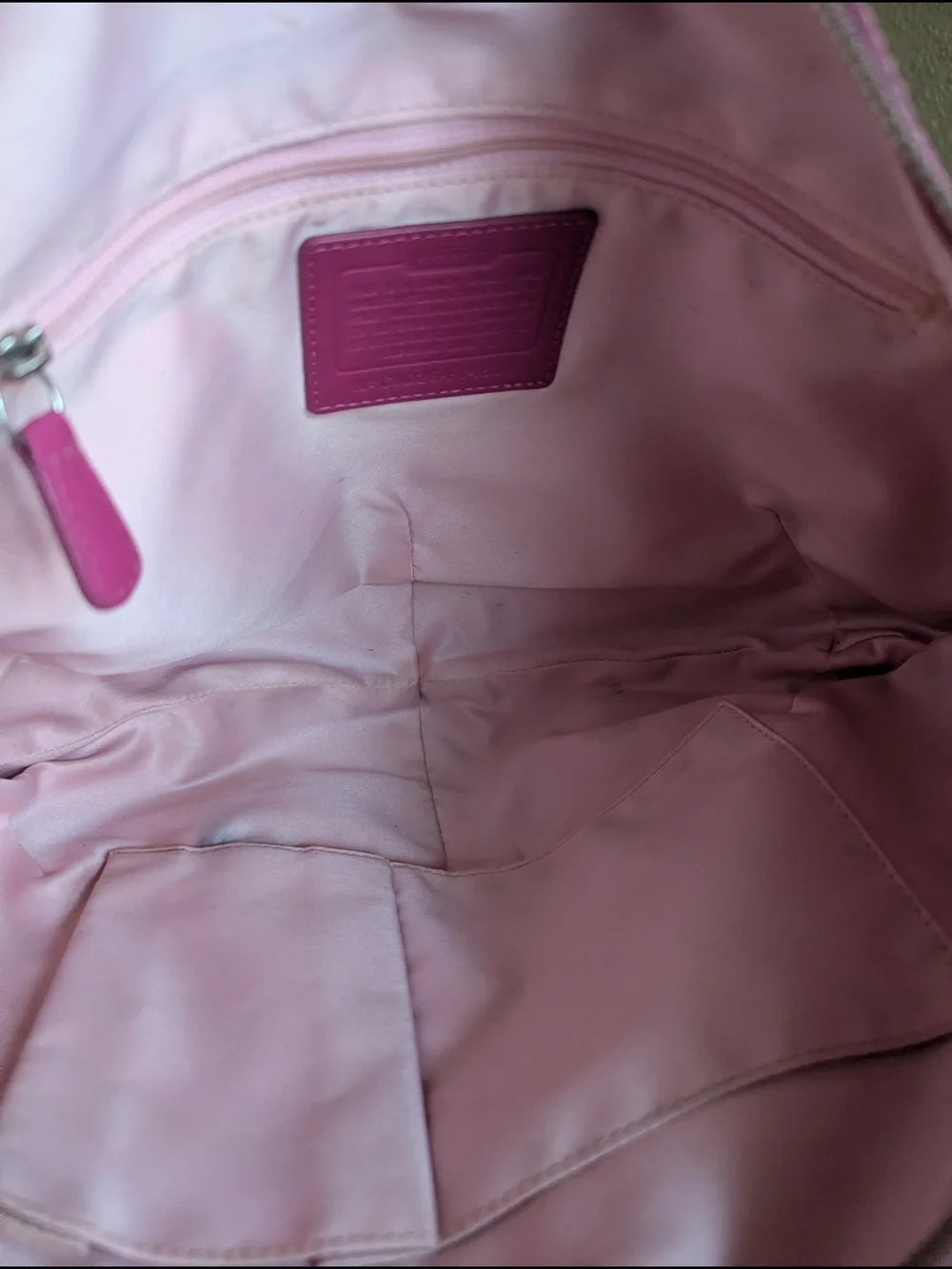 Coach Pink Signature Hobo Shoulder Bag
